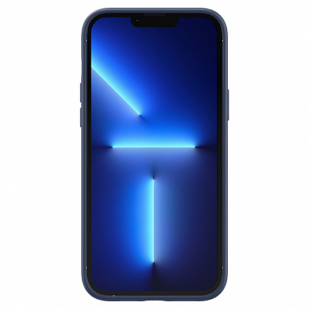 Чехол для iPhone 13 Pro Max силиконовый Spigen Silicone Fit синий