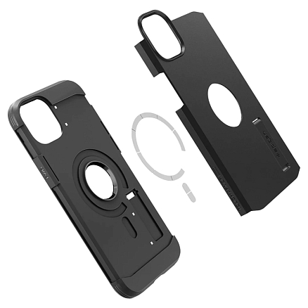 Чехол для iPhone 14 Plus гибридный Spigen Tough Armor MagSafe черный