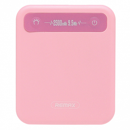 Внешний аккумулятор Remax Pino компактный 2500мАч (ток 1А) розовый