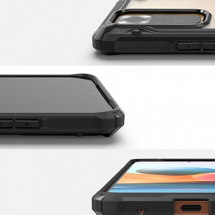 Чехол для Xiaomi Redmi Note 10 Pro гибридный Ringke Fusion X черный