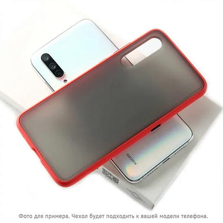 Чехол для Huawei P40 Lite, Nova 6 SE силиконовый CASE Acrylic красный