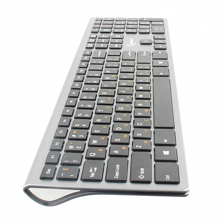 Клавиатура беспроводная Gembird KBW-1 серебристая