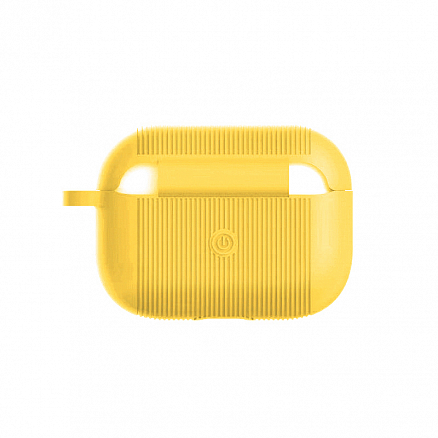 Чехол для наушников AirPods Pro силиконовый Lines желтый