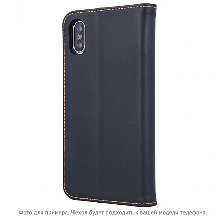Чехол для Samsung Galaxy A52 из натуральной кожи - книжка GreenGo Smart Pro черный