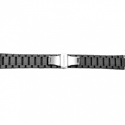 Ремешок-браслет для Samsung Galaxy Watch 46 мм металлический Nova Metal черный глянцевый