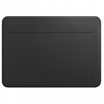 Чехол для Apple MacBook Air 13 (2018-2019) A1932, (2020) А2179, M1 (2020) A2337 кожаный футляр WiWU Skin Pro II черный