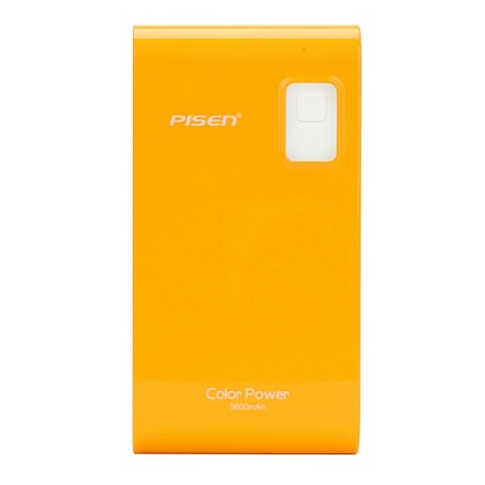 Внешний аккумулятор Pisen (Пайсен) Color Power 5600мАч (ток 1А) оранжевый