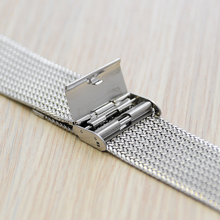 Ремешок-браслет для Apple Watch 42 и 44 мм миланское плетение Nova-01 серебристый