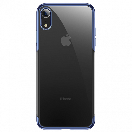 Чехол для iPhone XR гелевый Baseus Shining прозрачно-синий