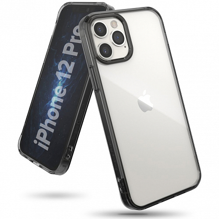 Чехол для iPhone 12, 12 Pro гибридный Ringke Fusion прозрачно-черный