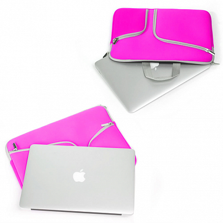 Сумка для ноутбука до 13,3 дюйма неопреновая с ручками Nova NPR03 розовая