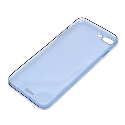 Чехол для iPhone 7 Plus, 8 Plus ультратонкий гелевый Remax Crystal прозрачный голубой