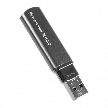 Флешка Transcend JetFlash 910 256Gb USB 3.2 Gen 1 высокоскоростная металл темно-серая