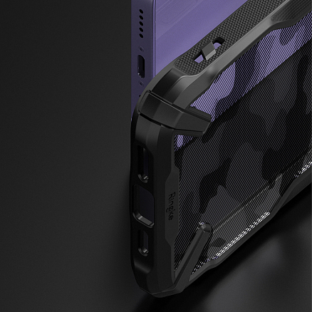 Чехол для iPhone 13 гибридный Ringke Fusion X Design Camo черный