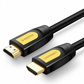 Кабель HDMI - HDMI (папа - папа) длина 0,75 м версия 1.4 3D Ugreen HD101 желто-черный