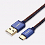 Кабель Type-C - USB 2.0 для зарядки 1 м 2А джинсовый Ugreen US250 синий