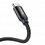 Кабель USB - Type-C + переходник на MicroUSB для зарядки 23 см 2.4А плетеный Baseus U-Shaped черный