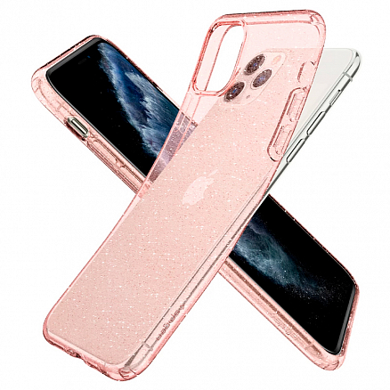 Чехол для iPhone 11 Pro Max гелевый с блестками Spigen SGP Liquid Crystal Glitter прозрачный розовый
