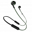Наушники беспроводные Bluetooth JBL Tune T205BT вкладыши с микрофоном и пультом черно-зеленые