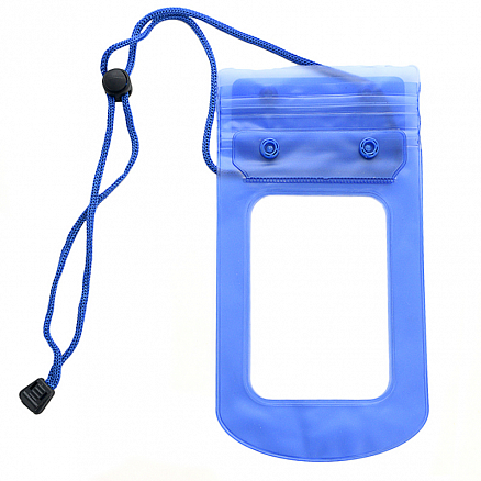 Водонепроницаемый чехол для телефона до 5.5 дюйма GreenGo размер 12х18 см синий