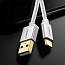 Кабель Type-C - USB 2.0 для зарядки 0,5 м 3А плетеный Ugreen US174 (быстрая зарядка) белый