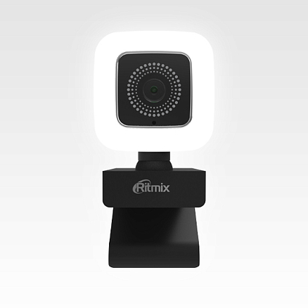 Веб-камера с высоким разрешением 1080p Ritmix RVC-220 бело-черная