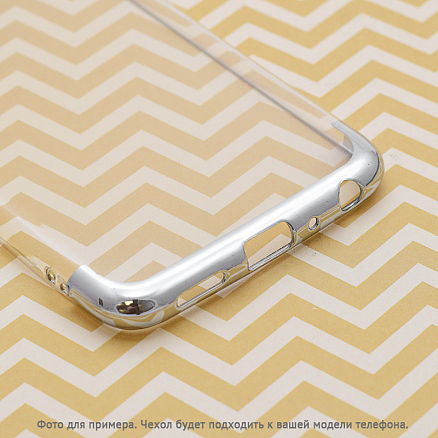 Чехол для iPhone XS Max гелевый GreenGo Plating Soft прозрачно-серебристый