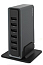 Зарядное устройство сетевое с шестью USB входами 8А Rock Desk Charger темно-серое