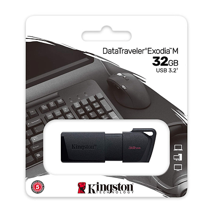 Флешка Kingston DataTraveler Exodia M 32GB USB 3.2 Gen 1 черная