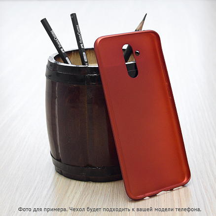 Чехол для Samsung Galaxy J6+ гелевый CN красный