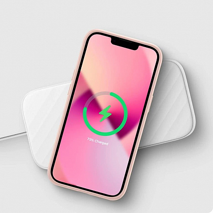 Чехол для iPhone 13 mini силиконовый Spigen Silicone Fit розовый