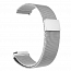 Ремешок-браслет для Samsung Galaxy Watch 42 мм, Active, Active 2 40 мм и 44 мм миланское плетение Nova-02 серебристый