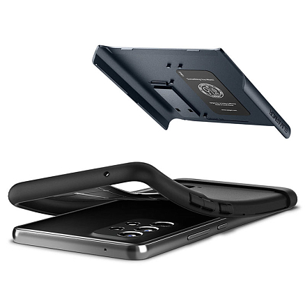 Чехол для Samsung Galaxy A53 гибридный с подставкой Spigen Slim Armor черно-графитовый