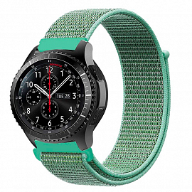 Ремешок-браслет для Samsung Galaxy Watch 42 мм, Active, Active 2 40 мм и 44 мм текстильный Nova Nylon Loop бирюзовый
