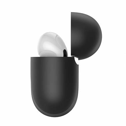 Чехол для наушников AirPods Pro силиконовый Baseus Shell Pattern черный