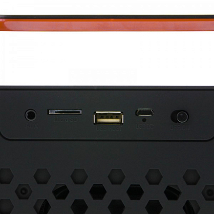 Портативная колонка Forever BS-600 с USB и поддержкой microSD карт серо-оранжевая