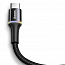 Кабель Type-C - USB 2.0 для зарядки 2 м 2А плетеный Baseus Halo черный