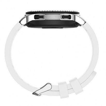 Ремешок-браслет для Samsung Galaxy Watch 46 мм, Gear S3 силиконовый Nova Flexible белый