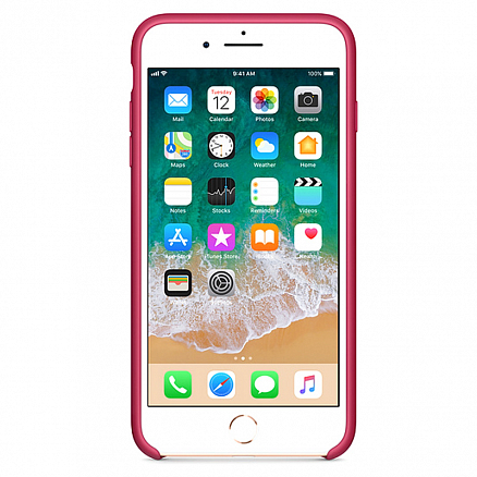 Чехол для iPhone 7, 8 силиконовый оригинальный Apple MQGT2ZM красная роза