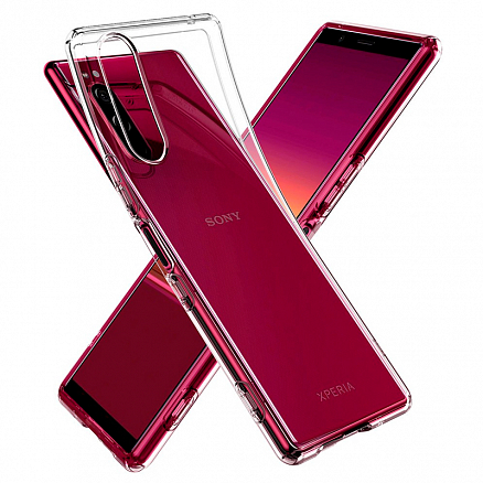 Чехол для Sony Xperia 5 гелевый ультратонкий Spigen SGP Liquid Crystal прозрачный 
