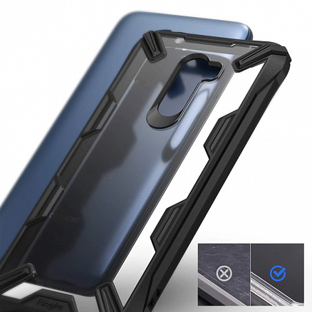 Чехол для Xiaomi Pocophone F1 гибридный Ringke Fusion X черный