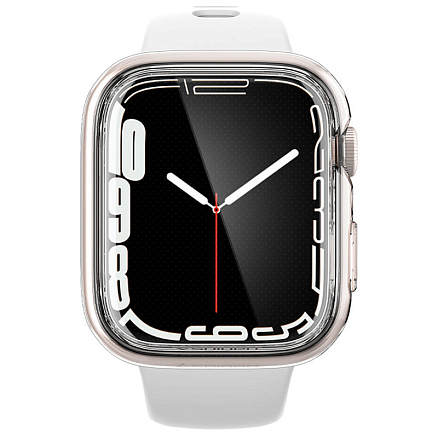 Чехол для Apple Watch 7, 8 41 мм гибридный Spigen Ultra Hybrid прозрачный