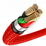 Кабель Type-C - USB 2.0 для зарядки 1 м 3А плетеный Baseus Halo (быстрая зарядка QC 3.0) красный
