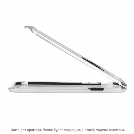 Чехол для iPhone X, XS магнитный GreenGo Magnetic прозрачно-серебристый