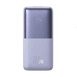 Внешний аккумулятор Baseus Bipow Pro Digital с дисплеем 10000мАч (USB, Type-C, ток 3А, быстрая зарядка PD, QC 3.0, 22.5Вт) фиолетовый