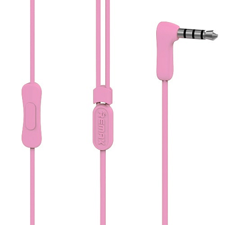 Наушники Remax RM-301 вкладыши с микрофоном розовые