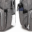 Рюкзак (сумка) Ankommling LD47 для мамы с мини кроваткой и отделением для бутылочек серый
