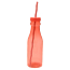 Бутылка для воды с трубочкой 600 мл красная