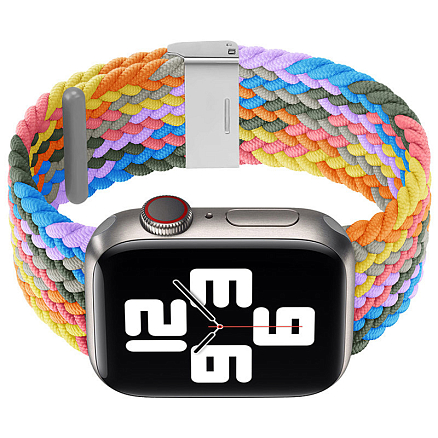 Ремешок-браслет для Apple Watch 2, 3, 4, 5, 6, 7, 8, SE, Ultra 42, 44, 45 и 49 мм текстильный Hurtel Fabric Multicolor