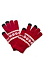 Перчатки трикотажные для емкостных дисплеев Greengo (Польша) N-01 узор ромбики бордовые
